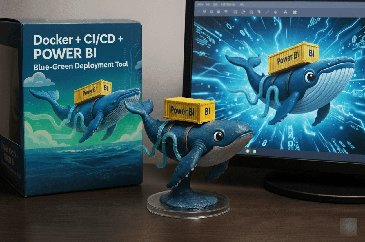 Containerized PowerBI Blue🔵🟢Green Deployment solution with Fabric CLI, Azure DevOps Pipelines + Docker